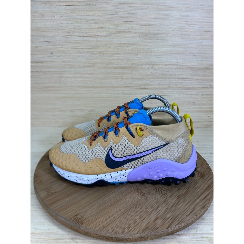 Nike Wildhorse 7 Trail Running Shoes Womens 7 Tan Blue Purple DV2137-200